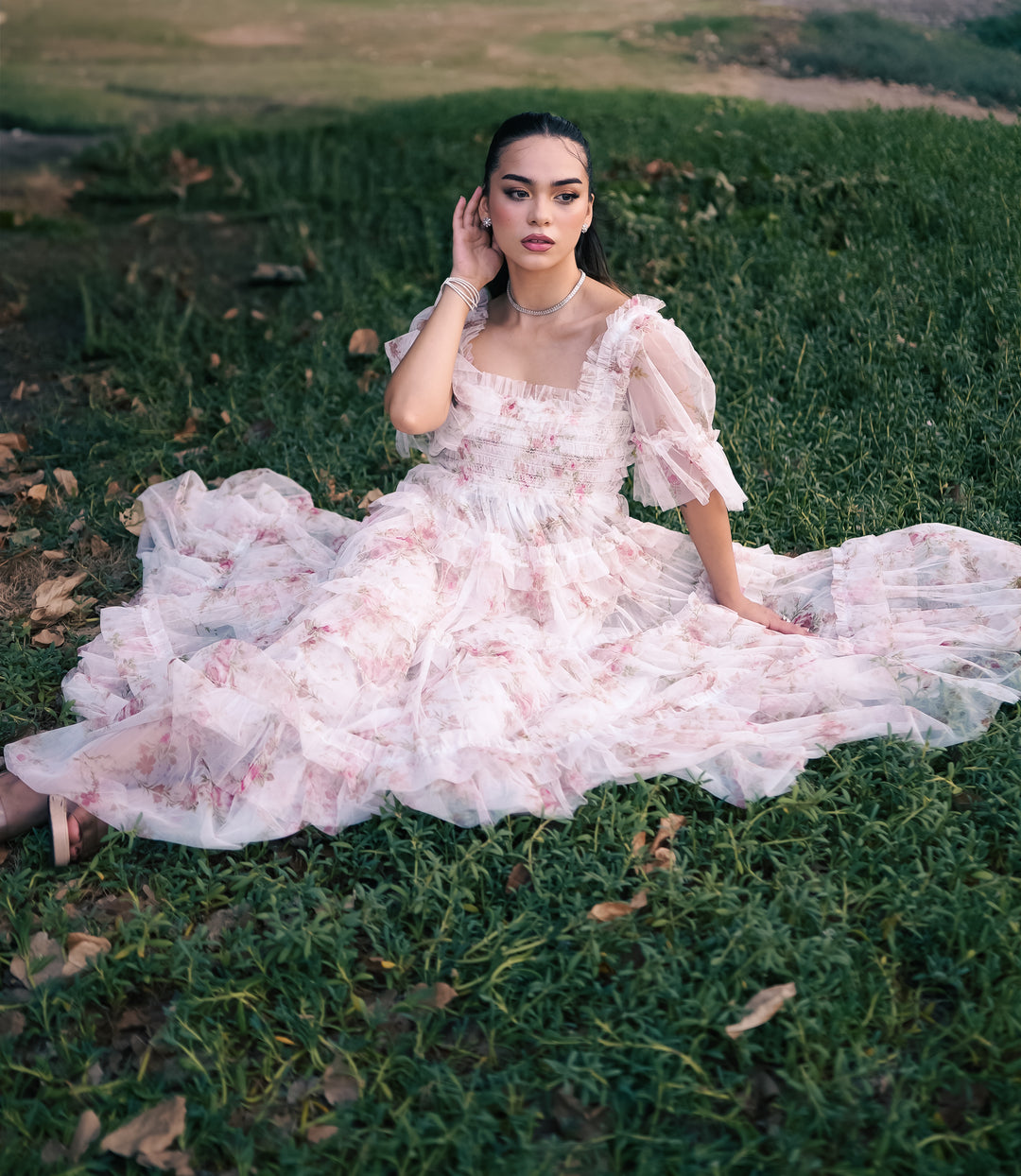 Printed Chiffon Summer Dress