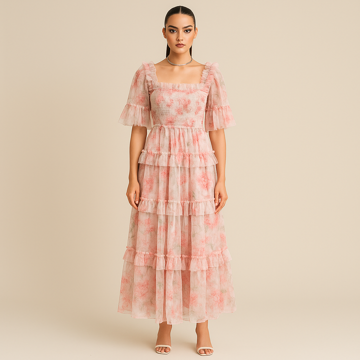 Printed Chiffon Summer Dress