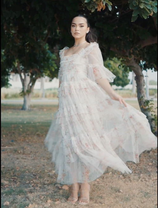Printed Chiffon Summer Dress